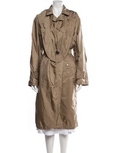 Pre-owned Moncler Trench Coat In Neutrals