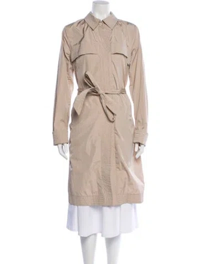 Pre-owned Moncler Trench Coat In Neutrals
