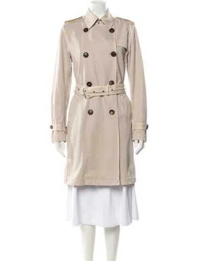 Pre-owned Moncler Trench Coat In Neutrals
