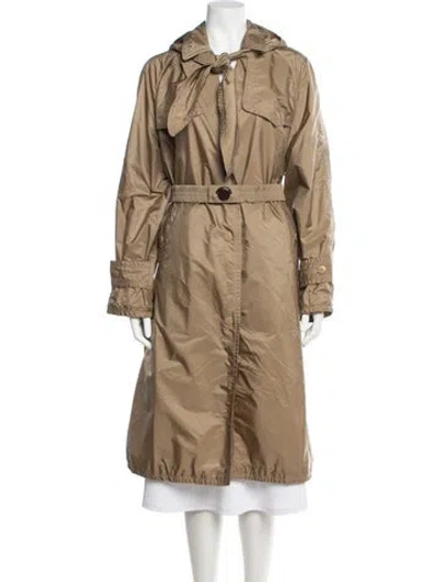Pre-owned Moncler Trench Coat In Neutrals