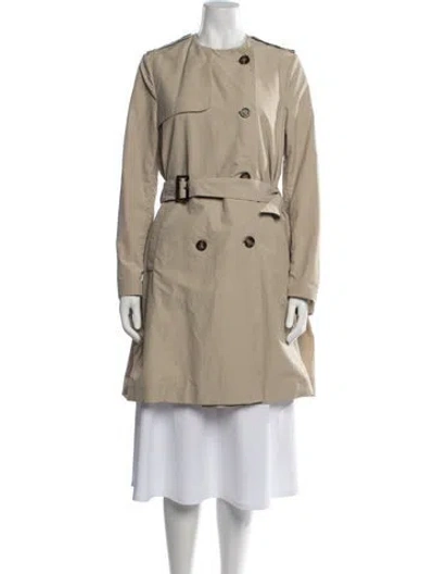 Pre-owned Moncler Trench Coat In Neutrals