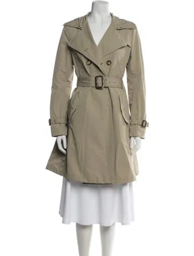 Pre-owned Moncler Trench Coat In Neutrals
