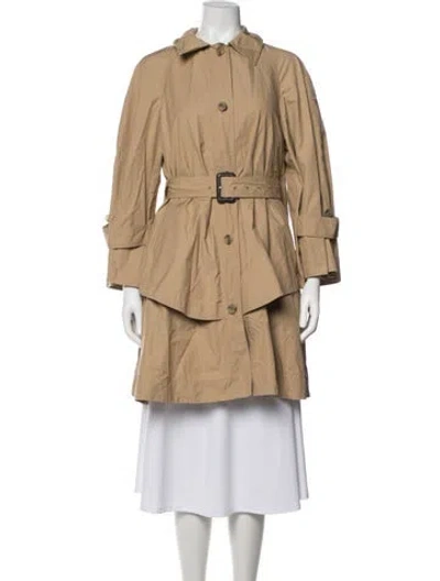 Pre-owned Moncler Trench Coat In Neutrals