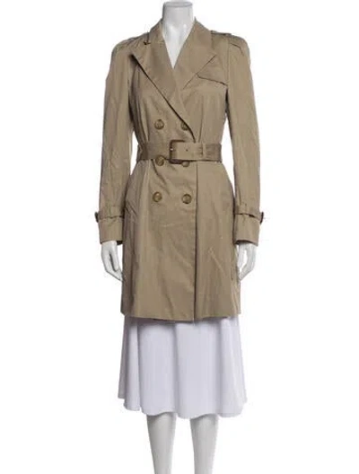 Pre-owned Moncler Trench Coat In Neutrals
