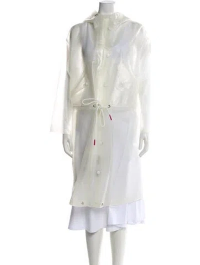 Pre-owned Moncler Trench Coat In Transparent