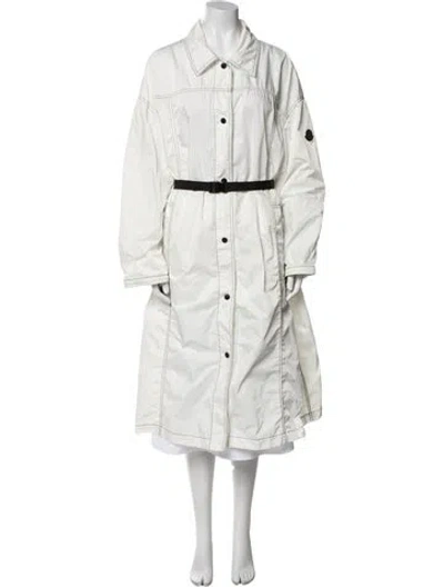 Pre-owned Moncler Trench Coat W/ Tags In Blue