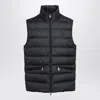 Moncler Treompan Black Padded Gilet In Polyester In Gray
