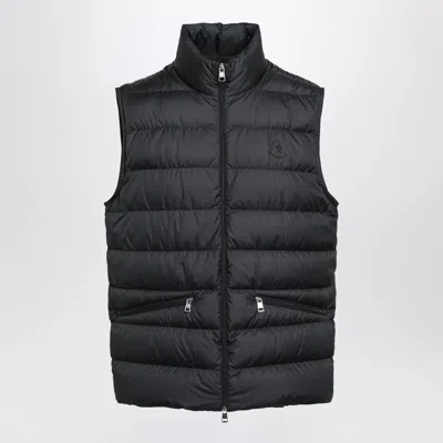 MONCLER MONCLER TREOMPAN BLACK PADDED GILET IN POLYESTER