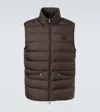 Moncler Treompan Down Vest In Brown