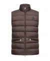 Moncler Treompan Down Vest In Brown