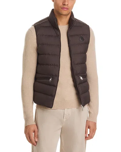Moncler Treompan Down Vest In Brown