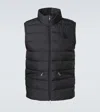 Moncler Treompan Black Padded Gilet In Polyester In Gray