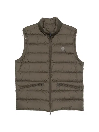 Moncler Treompan Padded Gilet In Brown