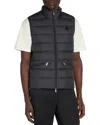 Moncler Treompan Black Padded Gilet In Polyester In Black