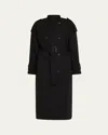 Moncler Trevoux Trench Coat In Black