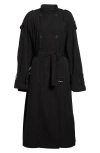 Moncler Trevoux Trench Coat In Black