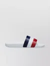 MONCLER TRI-COLOR OPEN TOE SLIDERS WITH 2 CM SOLE