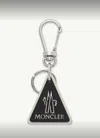 Moncler Triangle Shaped Keyring Attachment In Animal Print