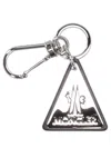 Moncler Triangle Key Ring In Green