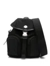 Moncler Functional Polyester Backpack With Multiple Pockets In Black