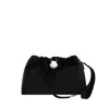 Moncler Compact Handheld Pouch Handbag With Logo Detail In Black