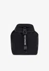 Moncler Black Drawstring Backpack In Black