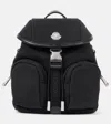 Moncler Trick Mini Leather-trimmed Crossbody Bag In Black