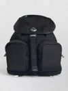 Moncler Versatile Polyester Backpack Adjustable Straps In Black