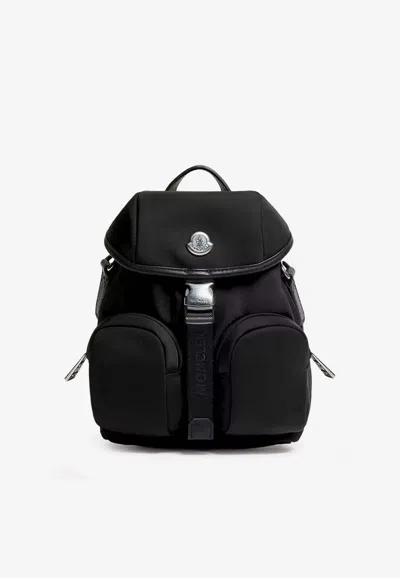 Moncler Trick Nylon Backpack In Black
