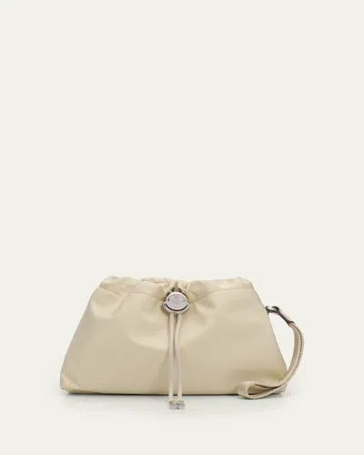 Moncler Trick Pouch Bag With Wrist Strap In Light Beige