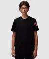 Moncler Tricol Arm Stripe T-shirt In Black