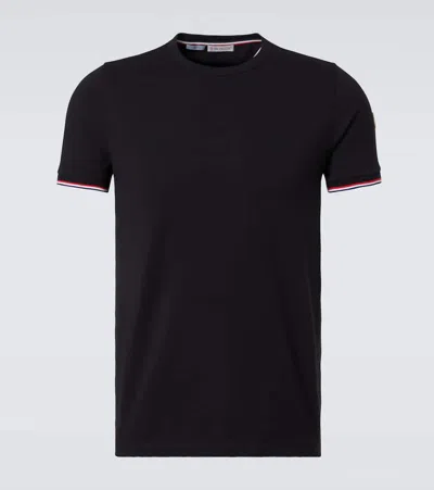 MONCLER TRICOLOR COTTON-BLEND JERSEY T-SHIRT
