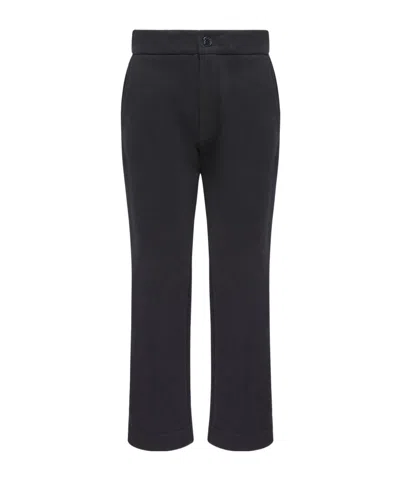 Moncler Tricolor Logo Cotton Sweatpants In Blue
