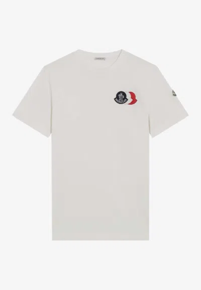MONCLER TRICOLOR LOGO PATCH CREWNECK T-SHIRT