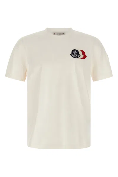 Moncler Tricolor Logo T-shirt In Yellow