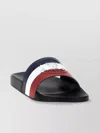 Moncler Tricolor Strap Open Toe Textured Footbed Slides