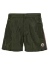 Moncler Army Green Nylon Swimming Shorts