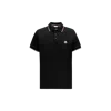 Moncler Cotton Polo Shirt With Logo In Black