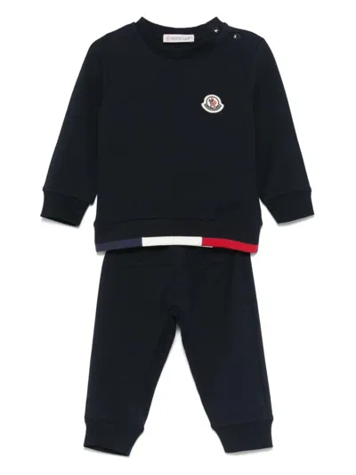 Moncler Kids' Two Pieces Suit In Navy