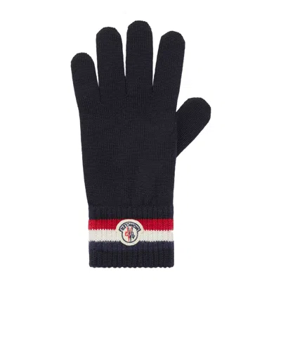 MONCLER TRICOLOR WOOL GLOVES