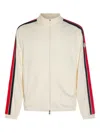 Moncler Long Sleeve Zip-up Sweatshirt In Neutrals