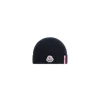 Moncler Knitted Wool Hat In Black