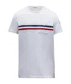 Moncler Tricolour-stripe T-shirt In White