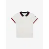 Moncler Tricolour-trim Cotton-jersey Polo Shirt 4- In Natural