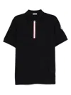 Moncler Tricolour Trim Piquet Polo Shirt