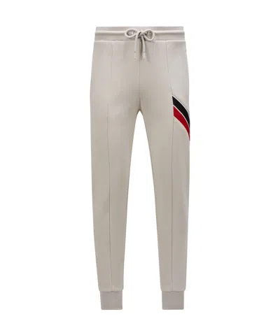 Moncler Tricolour Trim Sweatpants In Nude