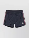 Moncler Tricolour Trim Swim Shorts In Blue