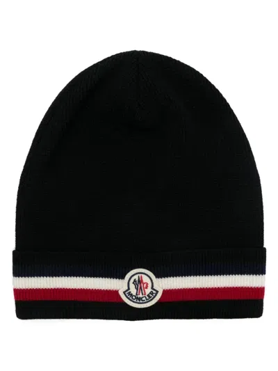 MONCLER MONCLER TRICOLOUR WOOL BEANIE