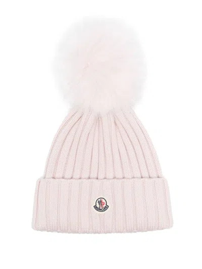Moncler Tricot Beanie In ピンク
