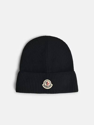 Moncler 'tricot' Black Cotton Beanie